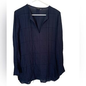 Massimo Dutti Blue Tassle Blouse Size 10